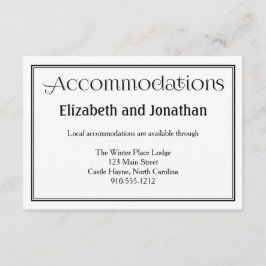 Schwarz-Weiß-Hochzeitskarte Begleitkarte