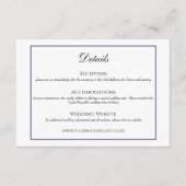 Schwarz-Weiß-Hochzeitskarte Begleitkarte (Vorderseite)