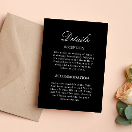 Schwarz-Weiß-Hochzeitskarte Einladung