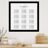 Schwarz-Weiß-Hochzeitskarte für 240 Poster (Küche)