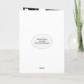 Schwarz-Weiß-Hochzeitskarte Karte (Rückseite)