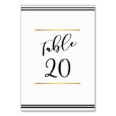 Schwarz-Weiß-Hochzeitskarte Tischnummer (Rückseite)