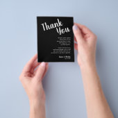 Schwarz-Weiß-Hochzeitslocation - Vielen Dank Flyer (Gruppe)