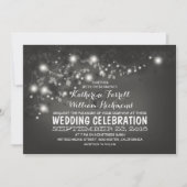 Schwarz-Weiß-Hochzeitsnacht Einladung (Vorderseite)