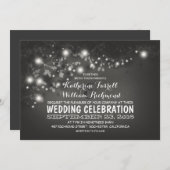 Schwarz-Weiß-Hochzeitsnacht Einladung (Vorne/Hinten)