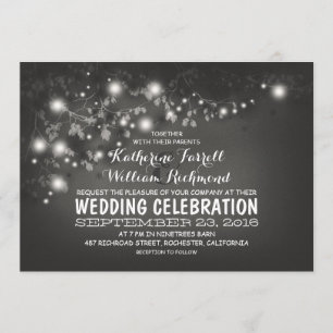 Schwarz-Weiß-Hochzeitsnacht Einladung