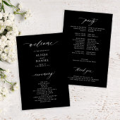 Schwarz-Weiß-Hochzeitsprogramm