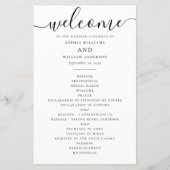 Schwarz-Weiß-Hochzeitsprogramm (Vorderseite)