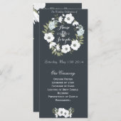 Schwarz-Weiß-Hochzeitsprogramm Programm (Vorne/Hinten)