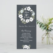 Schwarz-Weiß-Hochzeitsprogramm Programm (Stehend Vorderseite)