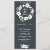 Schwarz-Weiß-Hochzeitsprogramm Programm (Vorderseite)