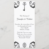 Schwarz-Weiß-Hochzeitsprogramm Programm (Vorderseite)