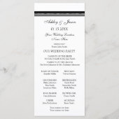 Schwarz-Weiß-Hochzeitsprogramm Programm (Rückseite)