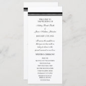 Schwarz-Weiß-Hochzeitsprogramm Programm (Vorne/Hinten)