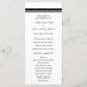 Schwarz-Weiß-Hochzeitsprogramm Programm (Vorderseite)