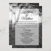 Schwarz-Weiß-Hochzeitsprogramme im Freien Programm (Vorne/Hinten)