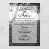 Schwarz-Weiß-Hochzeitsprogramme im Freien Programm (Vorderseite)