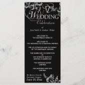 Schwarz-Weiß-Hochzeitsprogramme Programm (Vorderseite)