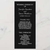 Schwarz-Weiß-Hochzeitsprogramme Programm (Vorderseite)