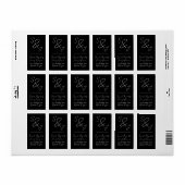 Schwarz-Weiß-Hochzeitsstimmung in Handschrift Adressaufkleber (Vorne)