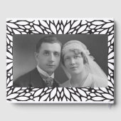 Schwarz-Weiß-Hochzeitstag 2 Foto Gästebuch (Rückseite)