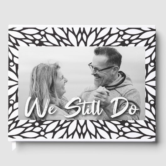 Schwarz-Weiß-Hochzeitstag 2 Foto Gästebuch (Vorderseite)