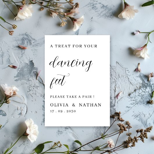 Schwarz-Weiß Hochzeitstanzkarte Einladung