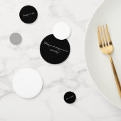 Schwarz-Weiß-Hochzeitstisch Konfetti (Gruppe)