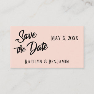 Schwarz-Weiß-Hochzeitstitel (Save the Date) Begleitkarte