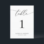 Schwarz-Weiß-Hochzeitsveranstaltung - Tischnummer<br><div class="desc">(**BITTE BEACHTEN SIE: Um zu bestellen,  passen Sie einfach Ihre Tischnummer (und Name/Datum) an und fügen Sie jede Nummer einzeln in Ihren Warenkorb ein. Dann Karo raus,  sobald du fertig bist.) Schön,  elegant,  modern und minimalistisch,  Tischnummer-Karte. Vollständig anpassbar mit Ihren Namen (oder Ereignisname) und Datum.</div>