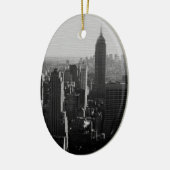 Schwarz-Weiß-Holz-Effekt NYC Weihnachtsschmuck (Links)