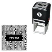 Schwarz-Weiß-Holzkörner Permastempel (Beispiel)