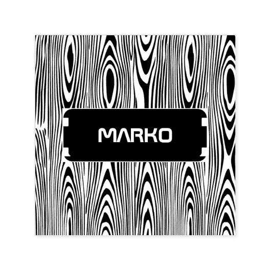 Schwarz-Weiß-Holzkörner Permastempel (Design)