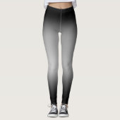 Schwarz-Weiß-Horizont Leggings (Vorderseite)