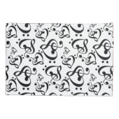 Schwarz-Weiß-Hörmuster Kissenbezug (Rückseite)