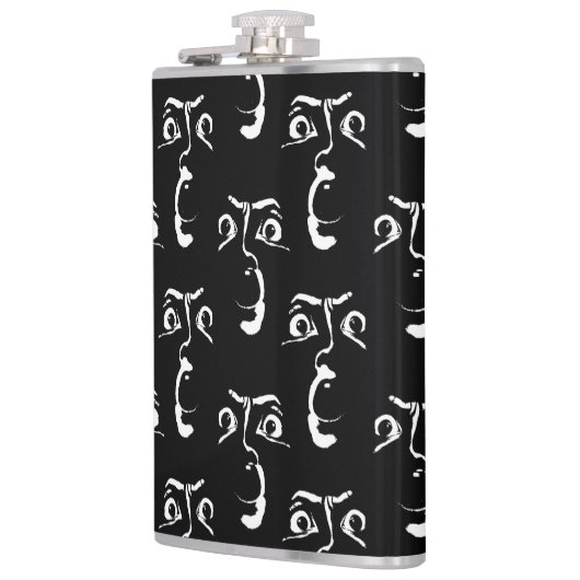 Schwarz-Weiß-Horror Flachmann (Links)