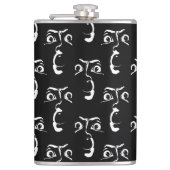 Schwarz-Weiß-Horror Flachmann (Vorderseite)