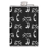 Schwarz-Weiß-Horror Flachmann (Rückseite)