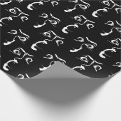 Schwarz-Weiß-Horror Geschenkpapier (Ecke)