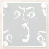 Schwarz-Weiß-Horror Glasuntersetzer (Rückseite)