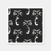 Schwarz-Weiß-Horror Serviette (Vorderseite)