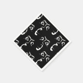 Schwarz-Weiß-Horror Serviette (Ecke)
