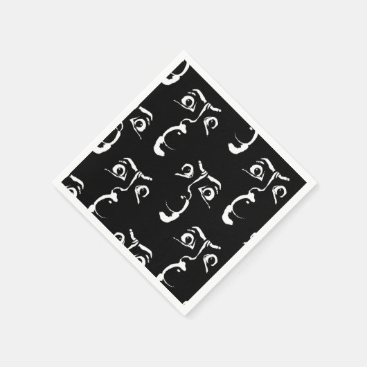 Schwarz-Weiß-Horror Serviette (Ecke)