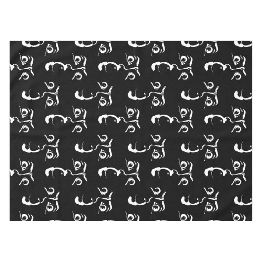 Schwarz-Weiß-Horror Tischdecke (Vorderseite (Horizontal))