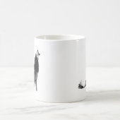 Schwarz-weiß Howling Wolf Kaffeetasse (Mittel)