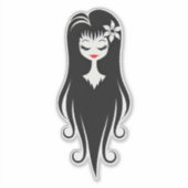 Schwarz-Weiß-Hübsch-Ghoul Aufkleber (Vorderseite)