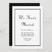 Schwarz-Weiß-Hübsche Punkte - Adressänderung Ankündigung (Vorne/Hinten)