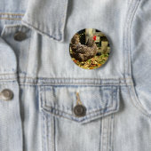 Schwarz-Weiß-Huhn Button (Beispiel)