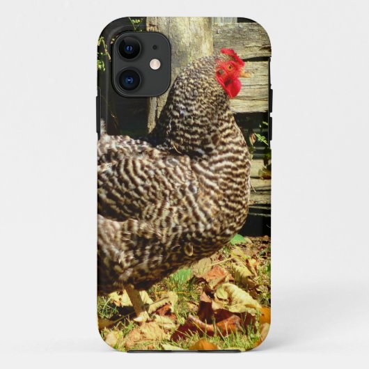 Schwarz-Weiß-Huhn Case-Mate iPhone Hülle (Rückseite)