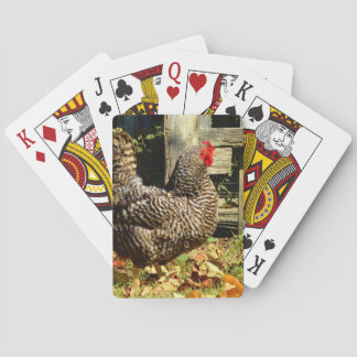 Schwarz-Weiß-Huhn Spielkarten